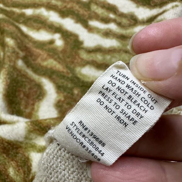 Gilded Intent Buckle Crew Neck Boho Cozy Knit Tie Dye Soft Pullover Sweater LG - Picture 15 of 16